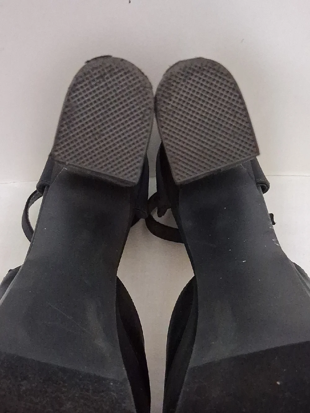 Noir Satin Architectural Platform Pump Block Heel Quiet Luxury Bratz Style 8.5